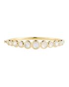 18k Lollipop&trade; 11-stone Hinged Bangle, Mother-of-pearl
