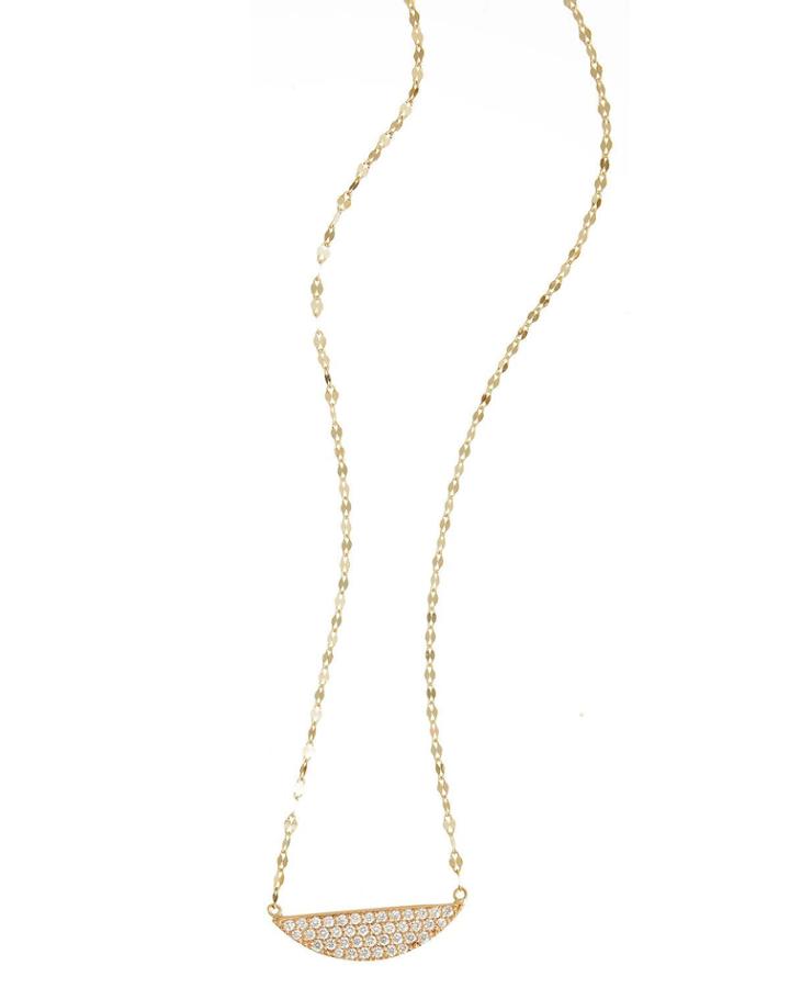 Eclipse Gold Pendant Necklace With Diamonds
