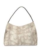 Nancy Gonzalez Python Shoulder Bag, Sandstone (brown), Women's