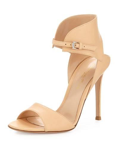 Nappa Leather Ankle-cuff Sandal,
