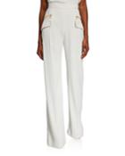 Wide-leg Pants With Zip Details