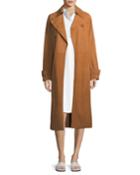 Belted Suede Trench Coat