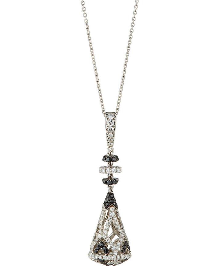 Mauresque 18k White Gold Two-tone Diamond Necklace