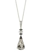 Mauresque 18k White Gold Two-tone Diamond Necklace