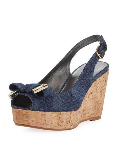 Bodajean Bow Cork Wedge