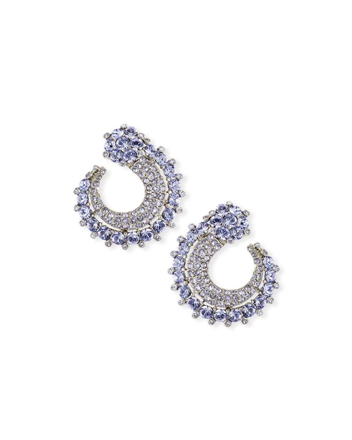 Crystal Curved Earrings