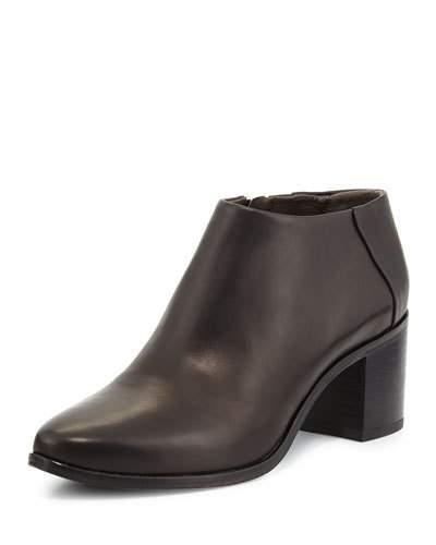 Zig Leather Ankle Boot, Black
