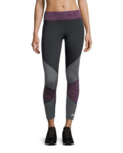Sleet Colorblock Leggings, Purple