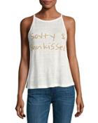 Salty-and-sunkissed Linen Tank, White