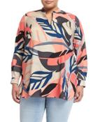 Modern Tropics Chiffon Top, Coral,