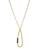 Gurhan 24k Glow Pendant Necklace W/ Black Diamond Beads, Women's