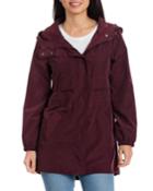 Hooded High-low Rain Jacket