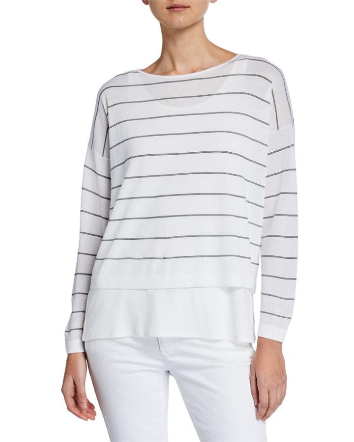 Striped Layered Long-sleeve