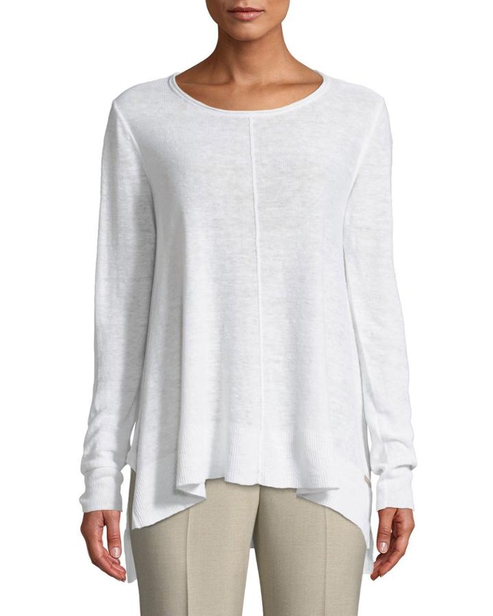 Long-sleeve Side-slit