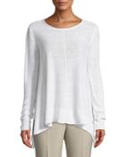 Long-sleeve Side-slit