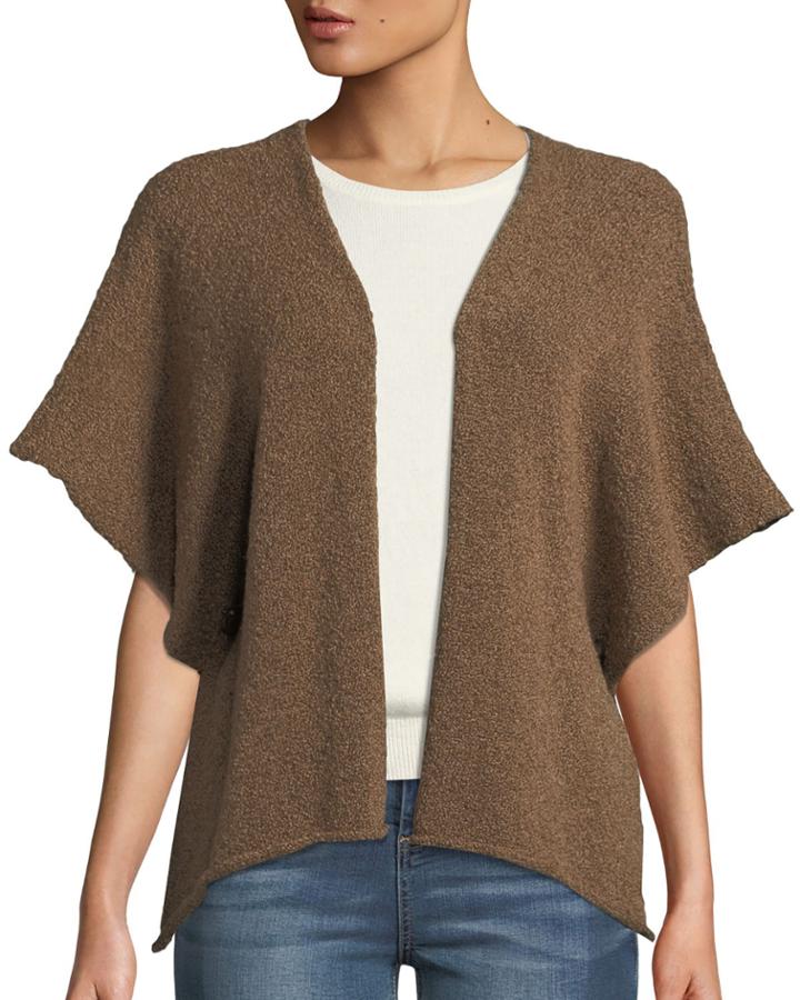 Stretch-wool Tabard Cardigan