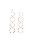 Linear Crystal Circle Drop[ Earrings