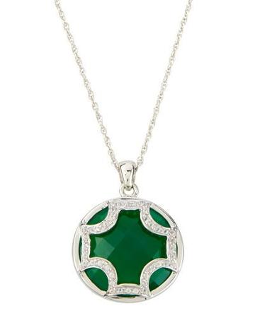 Green Amethyst Maltese Pendant Necklace