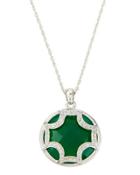 Green Amethyst Maltese Pendant Necklace