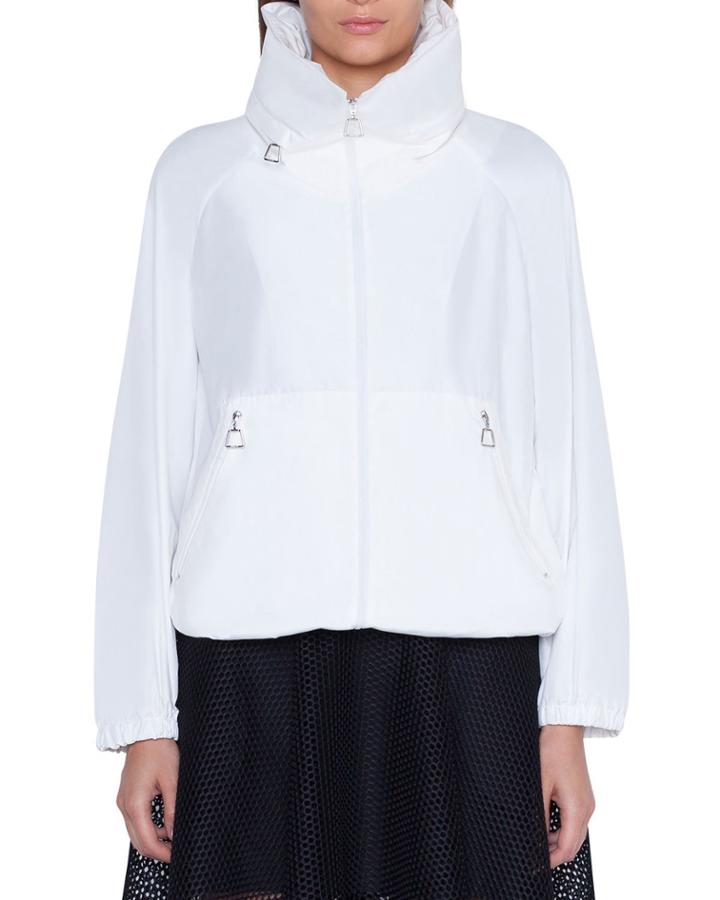 Veronique Freeform Embroidered Taffeta Parka Coat