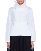 Veronique Freeform Embroidered Taffeta Parka Coat