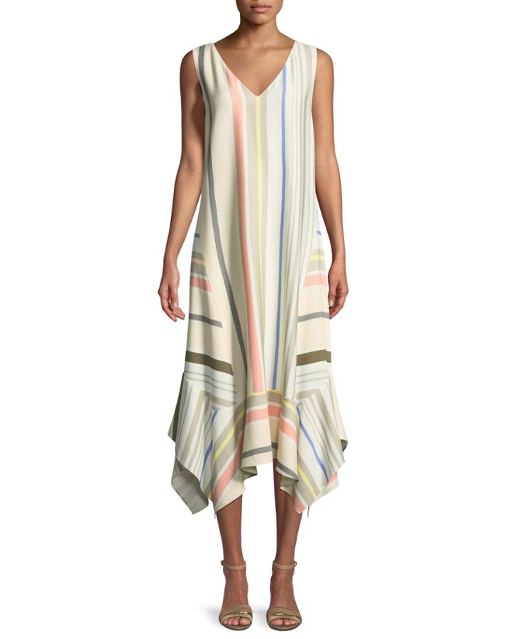 Isla Mesa Stripe V-neck Dress