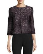 Gable Sequin-embellished Jacket, Black/pink