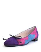 Colorblock Suede Ballet Flats