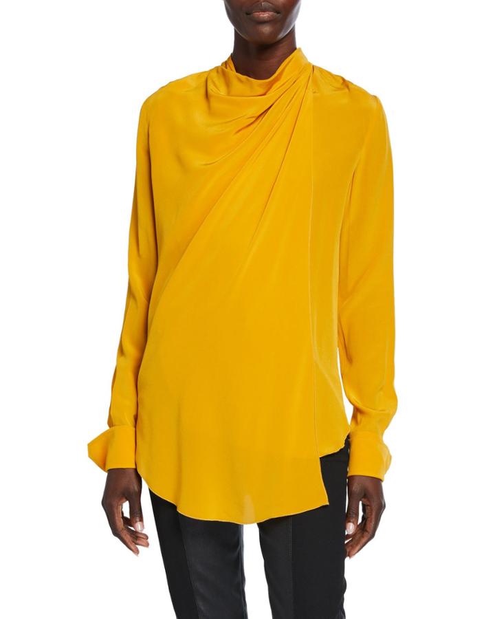 Sophie Draped Tie-neck Top