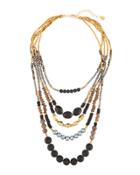 Mixed Stone Multilayer Necklace
