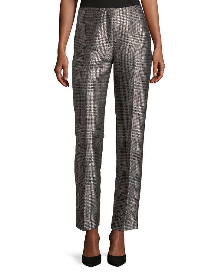 Simone Houndstooth Plaid Pants