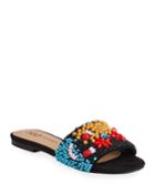 Story Floral Beaded Flat