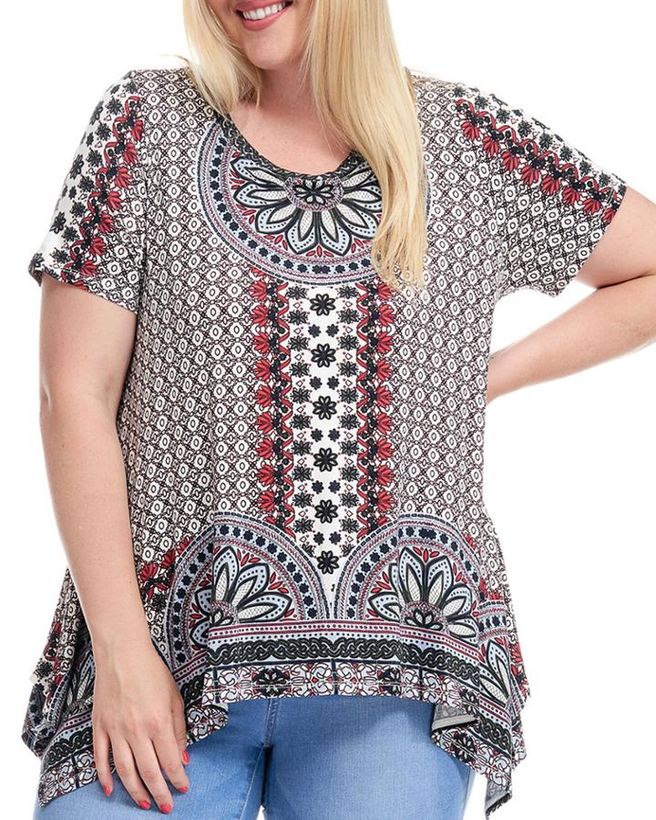 Plus Size Printed