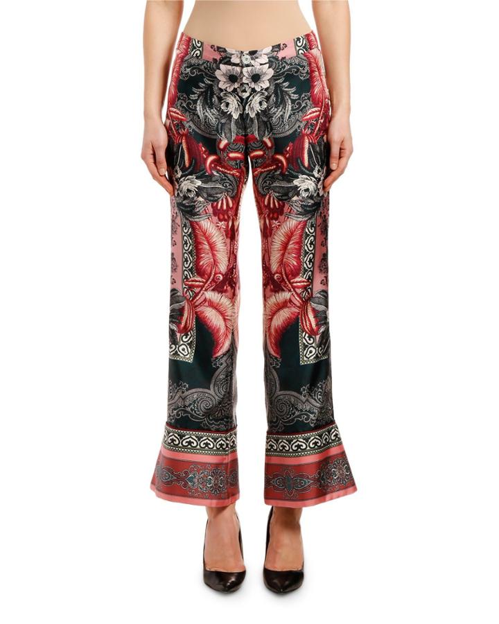 Giraffe Foulard Flare Pants