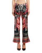 Giraffe Foulard Flare Pants