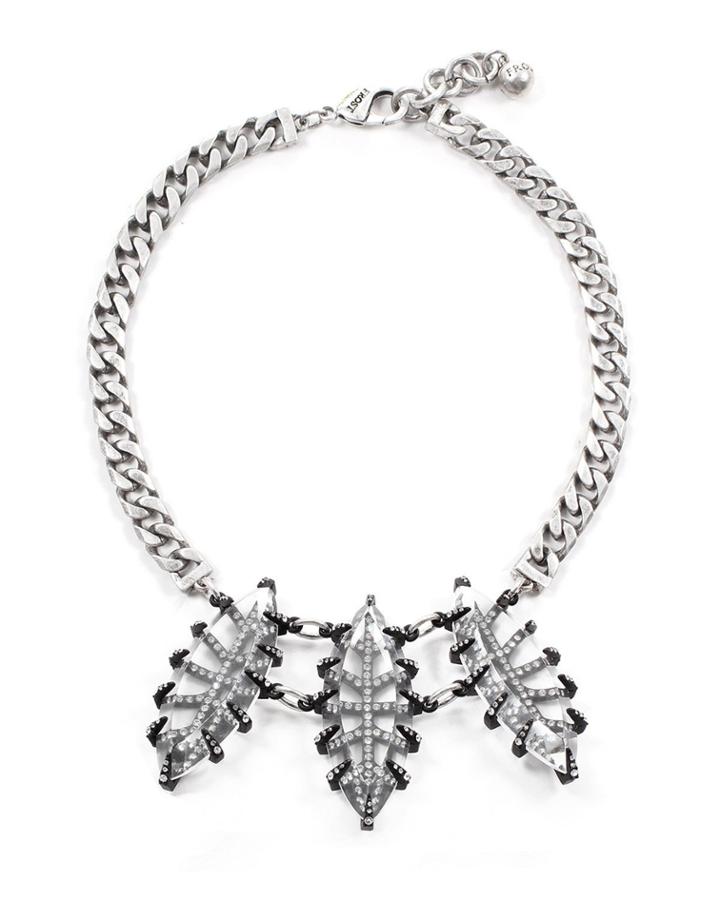 Clara Crystal Navette Statement Necklace