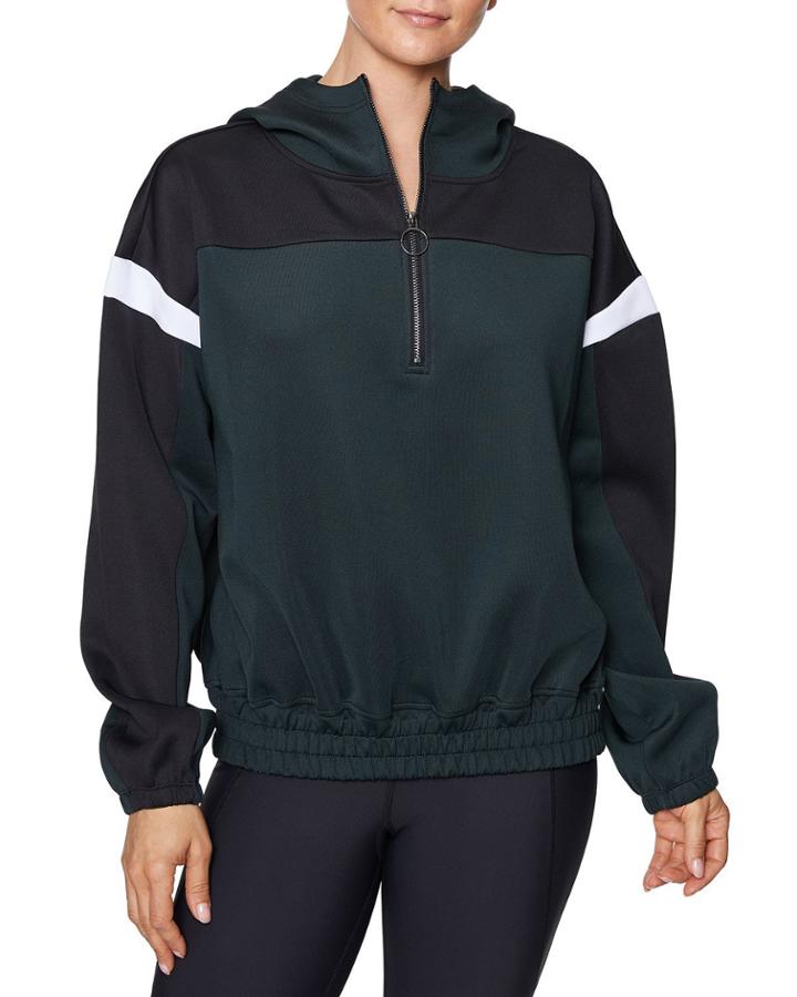Colorblocked 1/2-zip Pullover Hoodie