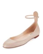 Tango Leather Ankle-wrap Flat