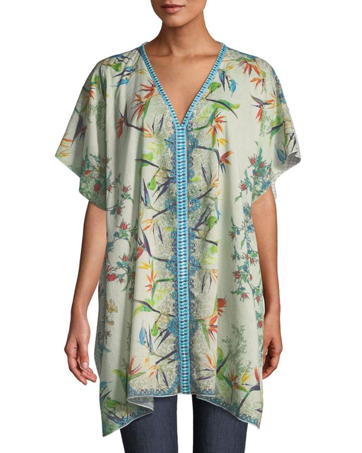 Salinas Bird-of-paradise Cold-shoulder Poncho