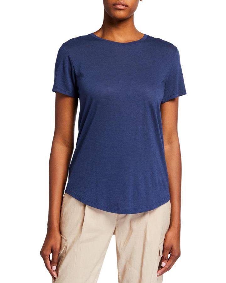 Shirttail Short-sleeve Top