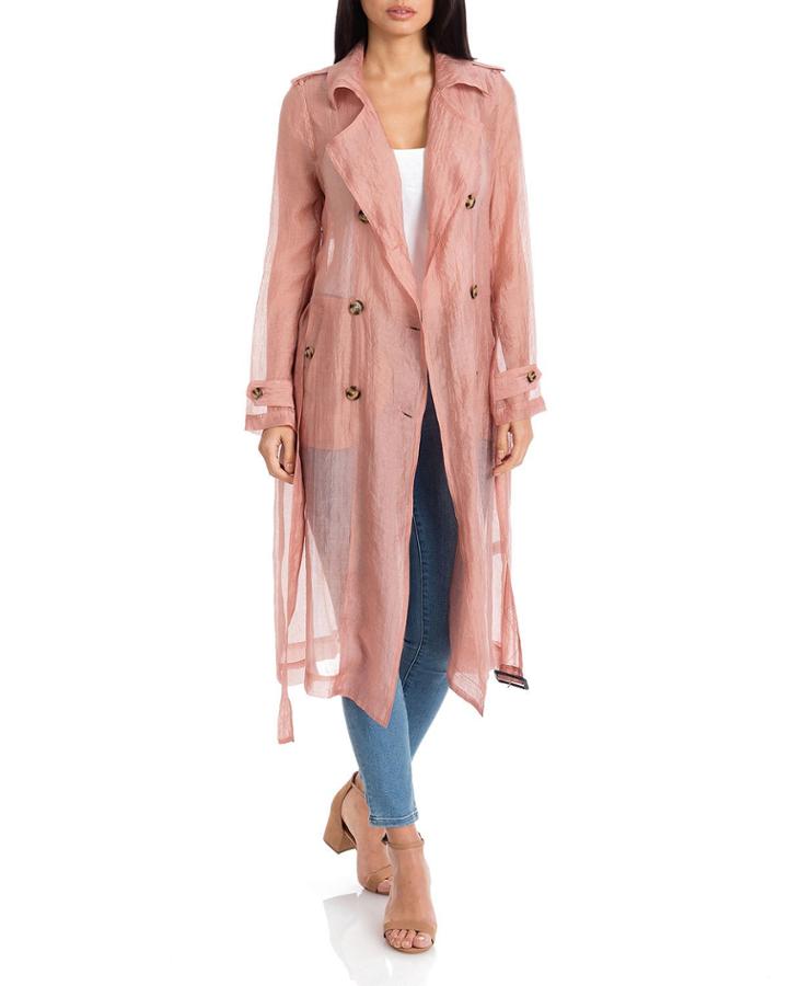 Organza Trench Coat
