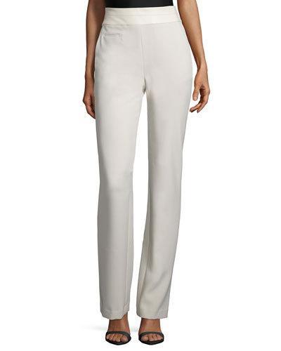 High-waist Slim Boot-cut Pants