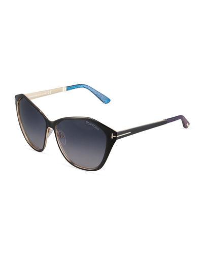 Leana Faceted Cat-eye Plastic