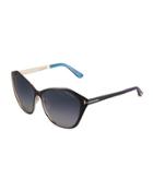 Leana Faceted Cat-eye Plastic
