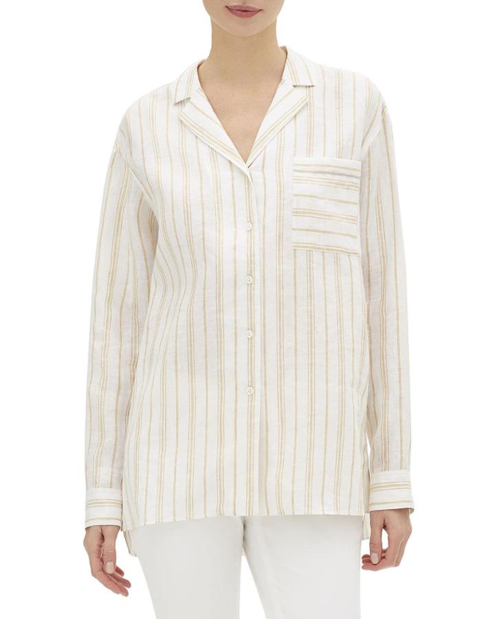 Darbin Savena-stripe Button-front
