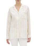 Darbin Savena-stripe Button-front