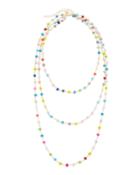 Three-row Multicolor Crystal Necklace
