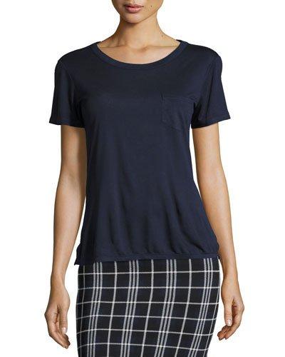 Kesza Drapey Pocket Tee, Navy