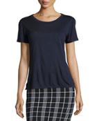 Kesza Drapey Pocket Tee, Navy