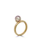 14k Clawed 7.5mm Pink Pearl Ring,